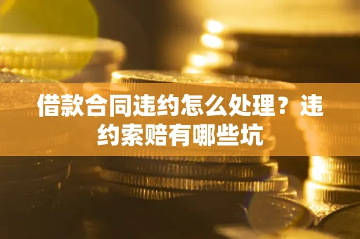 武汉借款合同违约怎么处理？违约索赔有哪些坑