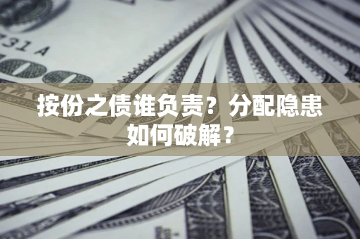 武汉按份之债谁负责?分配隐患如何破解? 武汉按份之债谁负责?分配隐患如何破解?