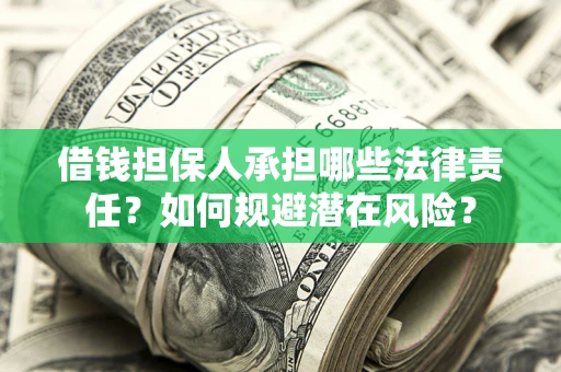武汉借钱担保人承担哪些法律责任?如何规避潜在风险? 武汉借钱担保人承担哪些法律责任?如何规避潜在风险?