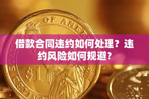 武汉借款合同违约如何处理?违约风险如何规避? 武汉借款合同违约如何处理?违约风险如何规避?