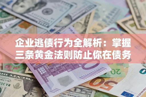 武汉企业逃债行为全解析：掌握三条黄金法则防止你在债务乱局中“踩雷”