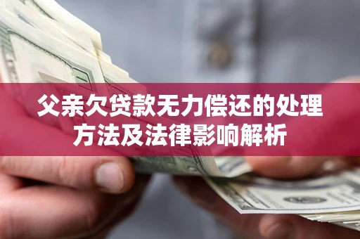 武汉父亲欠贷款无力偿还的处理方法及法律影响解析